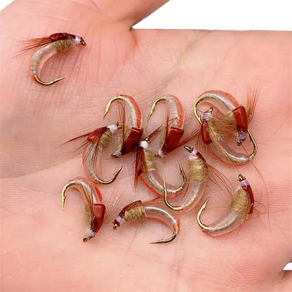 Sequin Scud Nymph Flies (6 or 12 Pack)