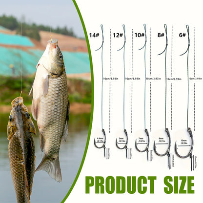 Pre-Tied Carp Hair Rigs (Sizes 6-12)