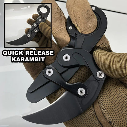 Mechanical Folding knife Multifunction Portable Pocket Knife All-steel Claw Folding Knife with Finger Ring,  EDC Utility Knife for Outdoor Camping, Survival