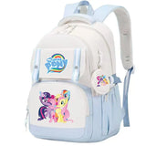 My Little Pony Large Capacity Backpack Cartoon Daypack Travel Commute Knapsack Schoolbag for Kids Girls Mochila With Coin Purse