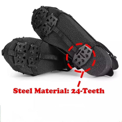 Outdoor Crampons Anti-Slip Shoes Cover 24 Teeth Ice Gripper Snow Claws Shoes Spikes