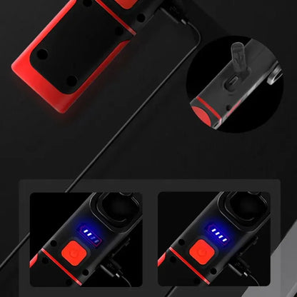 Portable USB Rechargeable Work Light Magnetic COB LED Flashlight Hanging Lamp with Built-in Battery Camping Torch