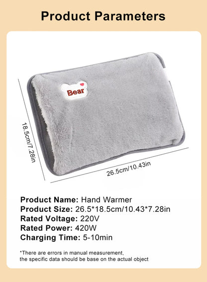 Rechargeable Electric Hand Warmer Pillow