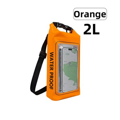 2L/5L PVC Swimming Waterproof Bag,Mobile Phone Waterproof Dry Bag for Trekking Drifting Rafting Surfing Boating Storage Bag
