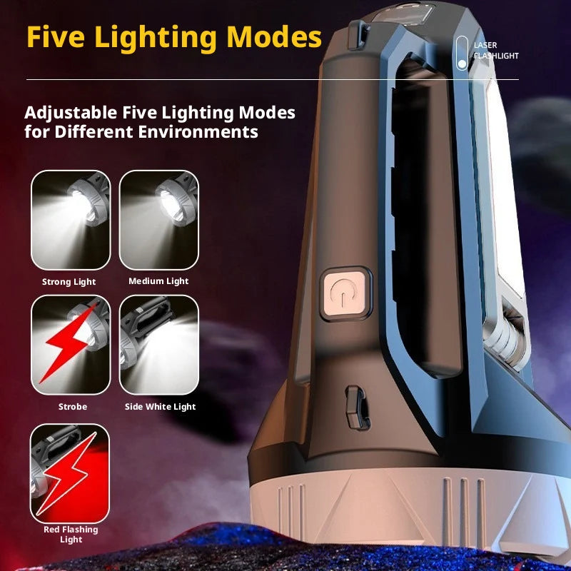 Solar-Powered High-Intensity Emergency Lantern, Multi-Functional  Lamp with Red Warning Light for Home Use  Outdoor Camping