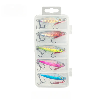 5pcs/Set Metal Jig Fishing Lures Set 10g 20g 30g Trolling Hard Bait for Bass Sea Trout Jigging Tackle Saltwater Fishing Gear