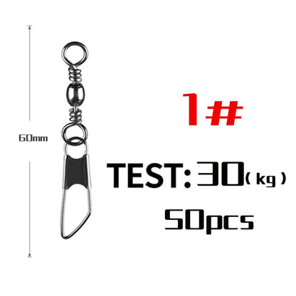Stainless Steel Snap Swivels (50 Pack)