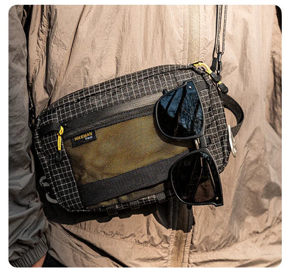 HIKEMAN Dyneema Fiber Waist Pack 1.1L Waterproof UrltraLight Multi Pocket for Cycling Running Hiking Camping Outdoor Sports