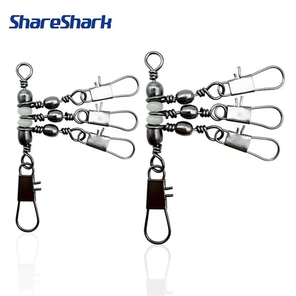 ShareShark Rolling Swivels with Solid Rings (10 Pack)