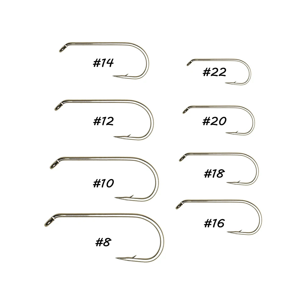 Vtwins 1X Long Shank Fly Tying Hooks (100 Pack)