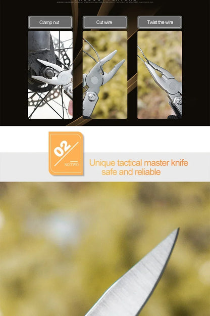 Multi-tool Pliers Outdoor Combination Knife Pliers Stainless Steel Folding Portable Multi-purpose Camping Survival Pliers Tools