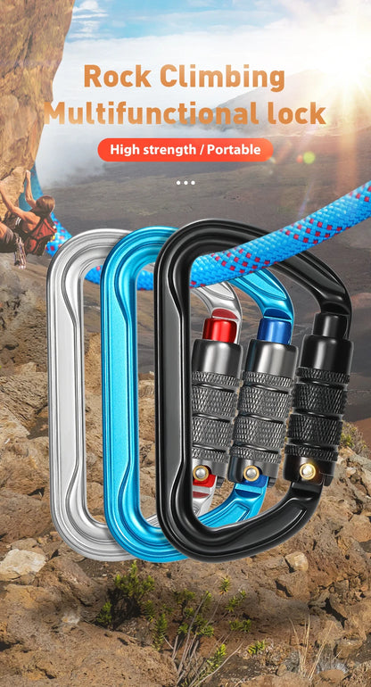 CLIWIZ 30kN Aluminum Safty Climbing Snap Hook New Good Quality H Section D-Twist Carabiner Snap Hook CE/UIAA