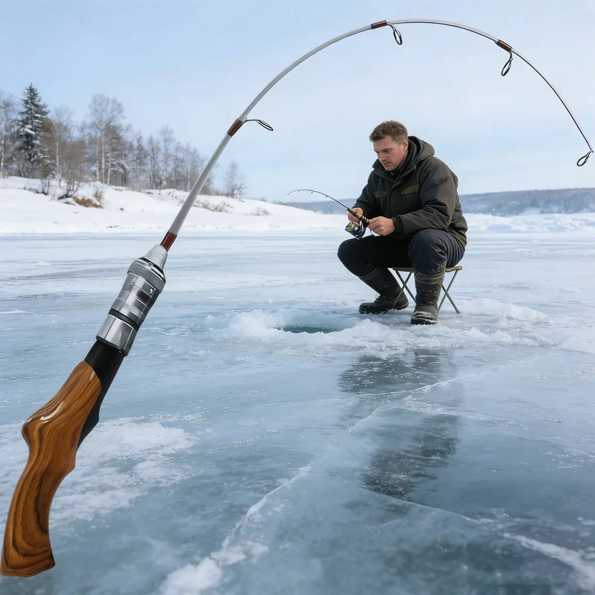 Ultralight Plug-In Ice Fishing Rod