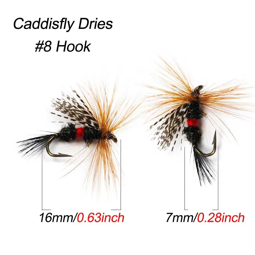 Dragonfly and Caddis Dry Flies (5/10/20 Pack)