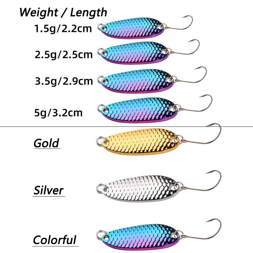 Mini Trout Spoon Lures 1.5-5g (10 Pack)