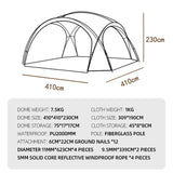 MOUNTAINHIKER Outdoor With Windows Tent 8-10Person Camping Dome Tents Light Luxury Round Big Canopy Large Awning Pergola Tent
