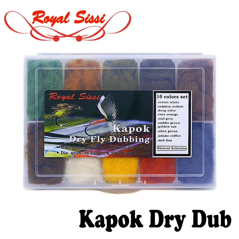 Royal Sissi Kapok Dry Fly Dubbing (10 Colors)