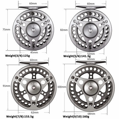 Goture CNC Large Arbor Fly Reel with Spare Spool