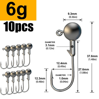 MrLurion Jig Head Hooks (1g-28g)