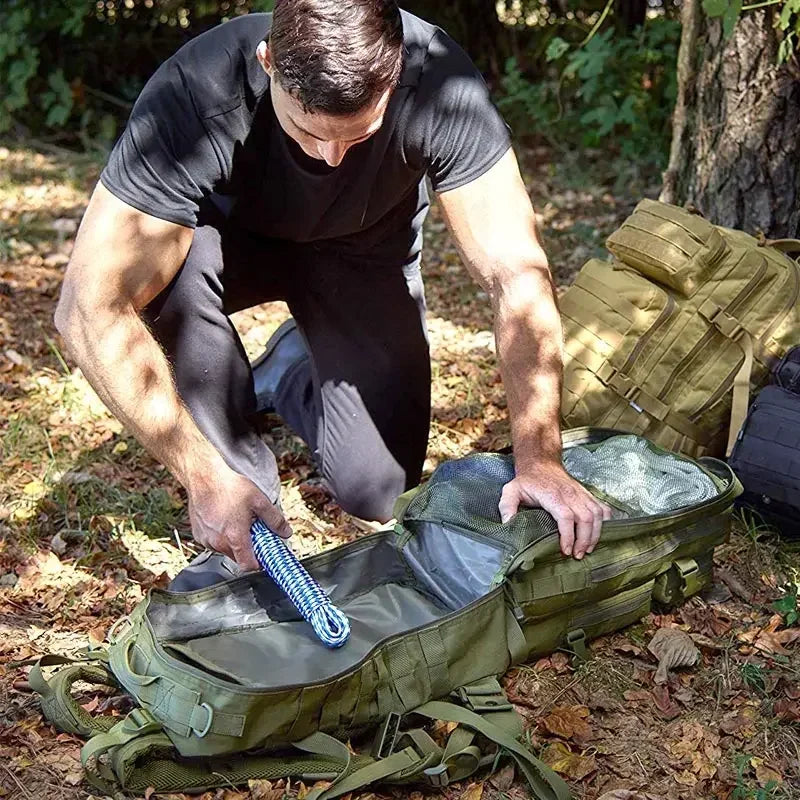 2Q-50L Tactical Backpack Men's Travel Large Capacity Rucksacks Men Waterproof Outdoor 1Sports Multi-functional Bags