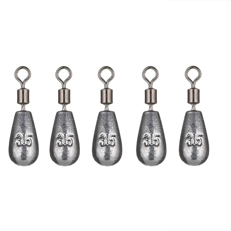 Water Drop Sinker Weights (5 Pack)