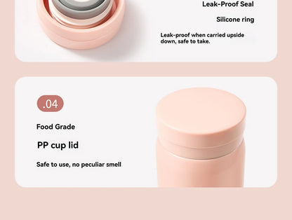 200ML/300ML Mini Insulated Cup Stainless Steel Pocket Cup Car Vacuum Flasks Coffee Cup Portable Leak-proof Thermal Water Bottle