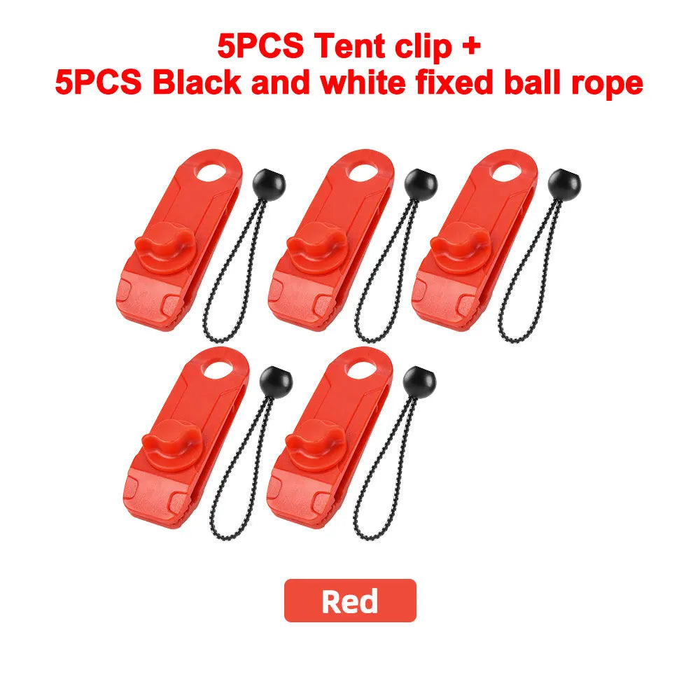 5/8/10PCS Tent Canopy Clip Outdoor Wind Rope Reusable Clamps Awning Tarpaulin Buckle Camping Mountaineering Shelters Accessories