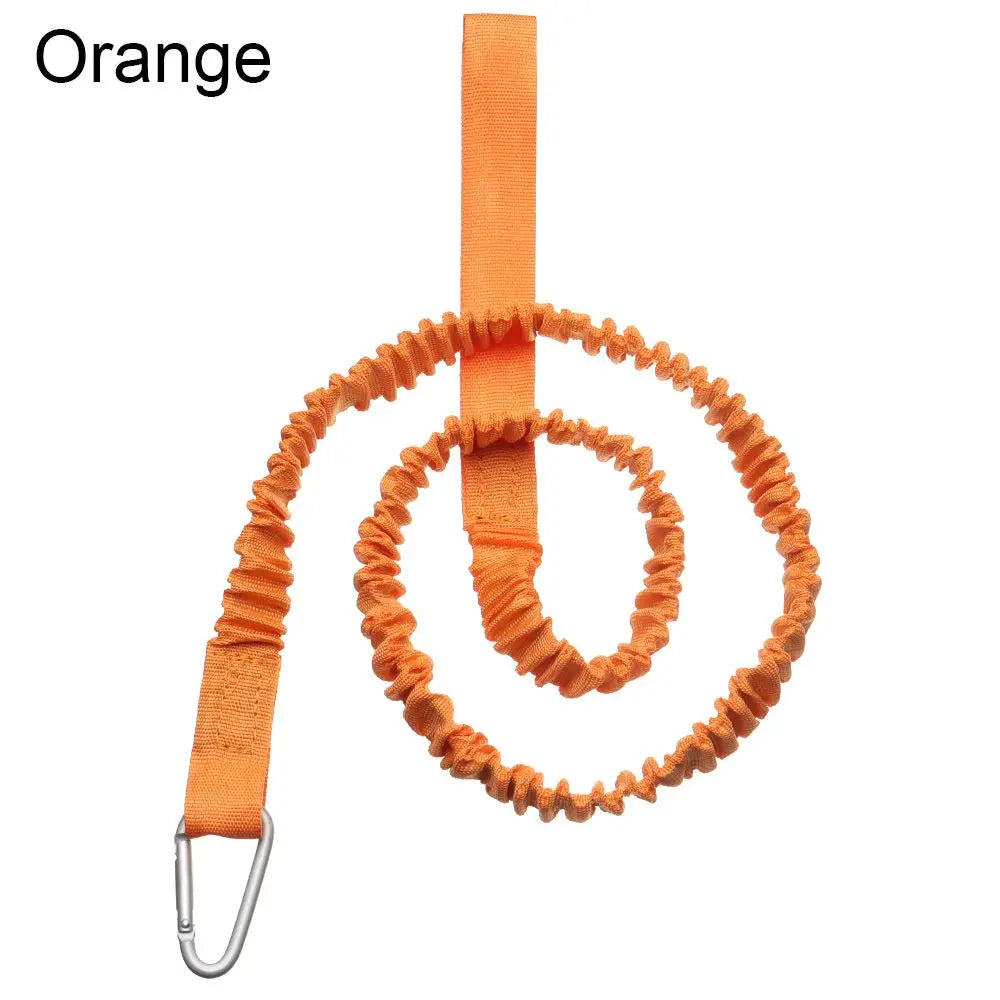 Adjustable Elastic Kayak & Canoe Paddle Leash – Fishing Rod Safety Rope with Carabiner for Rowing & Boat Accessories