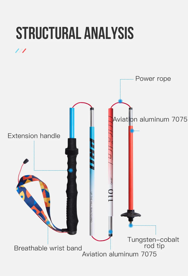 2pcs  AONIJIE All Types of Hiking Trekking Pole Ourdoor Camping Walking Sticks Summarizing 110cm 120cm 130cm