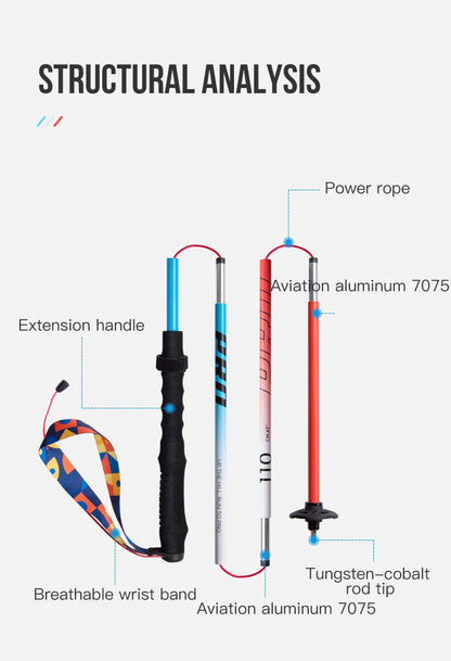 2pcs  AONIJIE All Types of Hiking Trekking Pole Ourdoor Camping Walking Sticks Summarizing 110cm 120cm 130cm