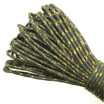 Gold & Silver 550 Paracord – Type III, 100ft, 19 Colors