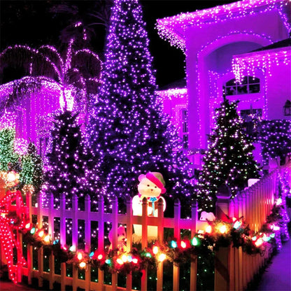 Solar String Light Fairy Outdoor Garden Waterproof Lamp 2025 Christmas Garland Xmas Holiday Party Home Halloween Decoration