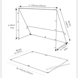 Outdoor Car Side Tent, Expansion Accessories, Shelter with Windows, Side Arrangement of Bags, Projection Screen Tent