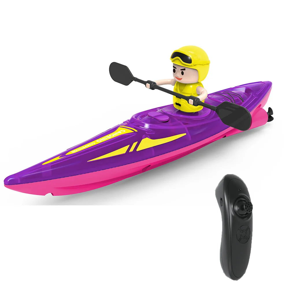 RC Kayak Racing Boat – 2.4G Remote Control Rowing Toy for Kids Water Games & Outdoor Fun