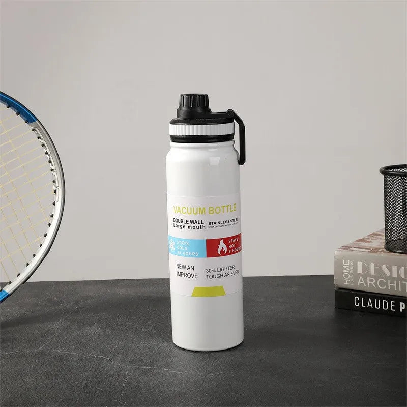 Stainless Steel Thermos Bottle Keeps Cold Thermal Cup 600ML 800ML 1000ML And Heat Thermal Mug Sports Insulated Cup Vacuum Flask