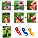 4 Outdoor Tent Ropes Reflective Ropes Canopy Ropes Reinforced Windproof Ropes with Buckles To Ensure Safety Camping Accessories