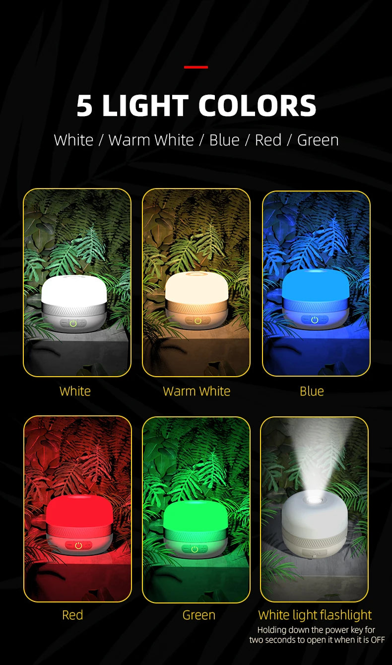 NATFIRE LV10 Camping Light USB C Rechargeable 230 Hours With 5 Colors Flashlight For Outdoor Tent Lamp Emergency Lantern
