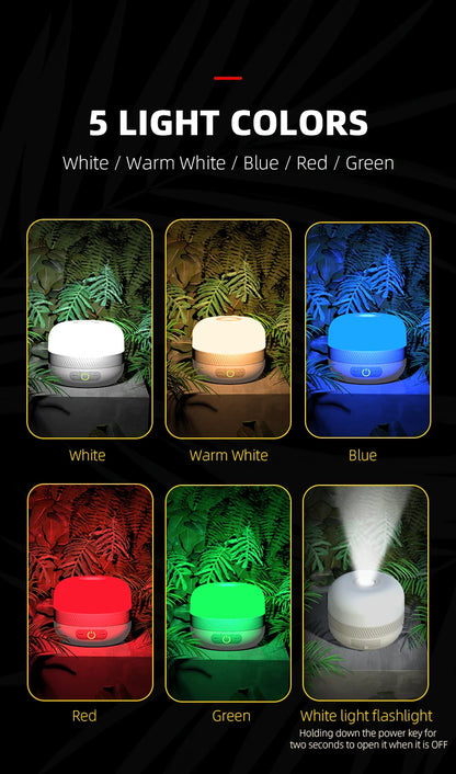 NATFIRE LV10 Camping Light USB C Rechargeable 230 Hours With 5 Colors Flashlight For Outdoor Tent Lamp Emergency Lantern