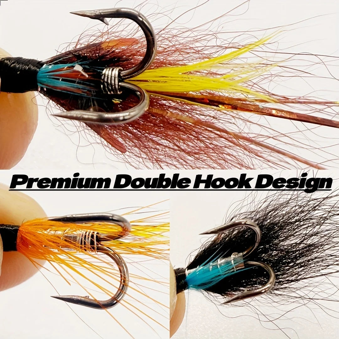 Double Hook Salmon Wet Flies (3 Pack)