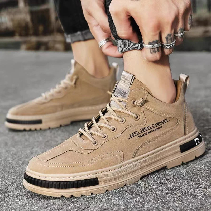 Men’s Outdoor Sneakers 2025 – Non-Slip Hiking Shoes & Comfortable Casual Work Ankle Boots (Luxury Platform Design)