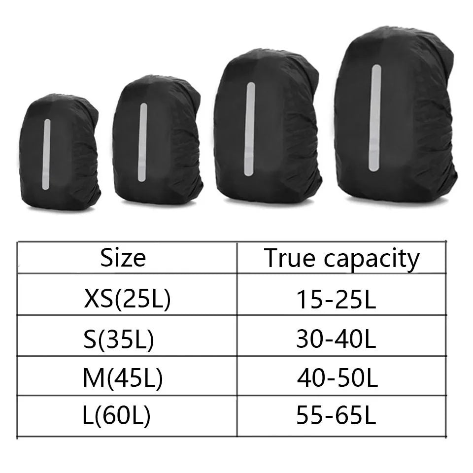 KoKossi 1Pcs 25-60L Mountaineering Backpack Rain Cover Cycling Hiking Backpack Reflective Waterproof Cover Backpack Dust Cover