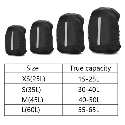 KoKossi 1Pcs 25-60L Mountaineering Backpack Rain Cover Cycling Hiking Backpack Reflective Waterproof Cover Backpack Dust Cover