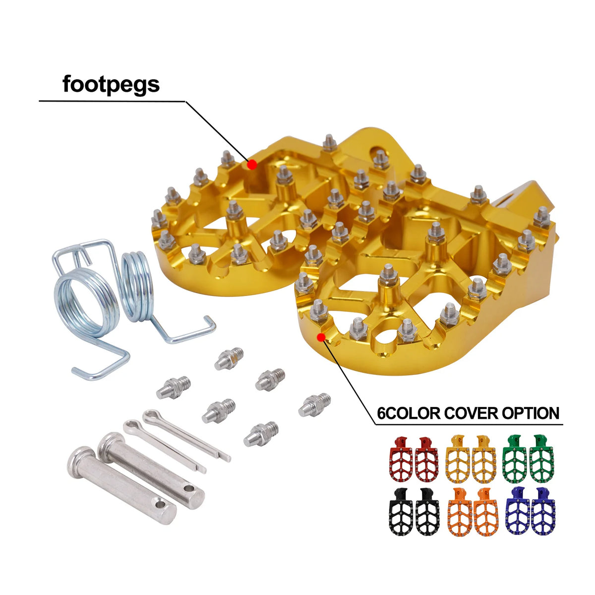 For YAMAHA TW200 PW50 PW80 TTR90 TTR90E Honda CR CRF XR 50 70 80 100 110 KAYO Footpegs Footrests Foot Pegs Rests Pedals