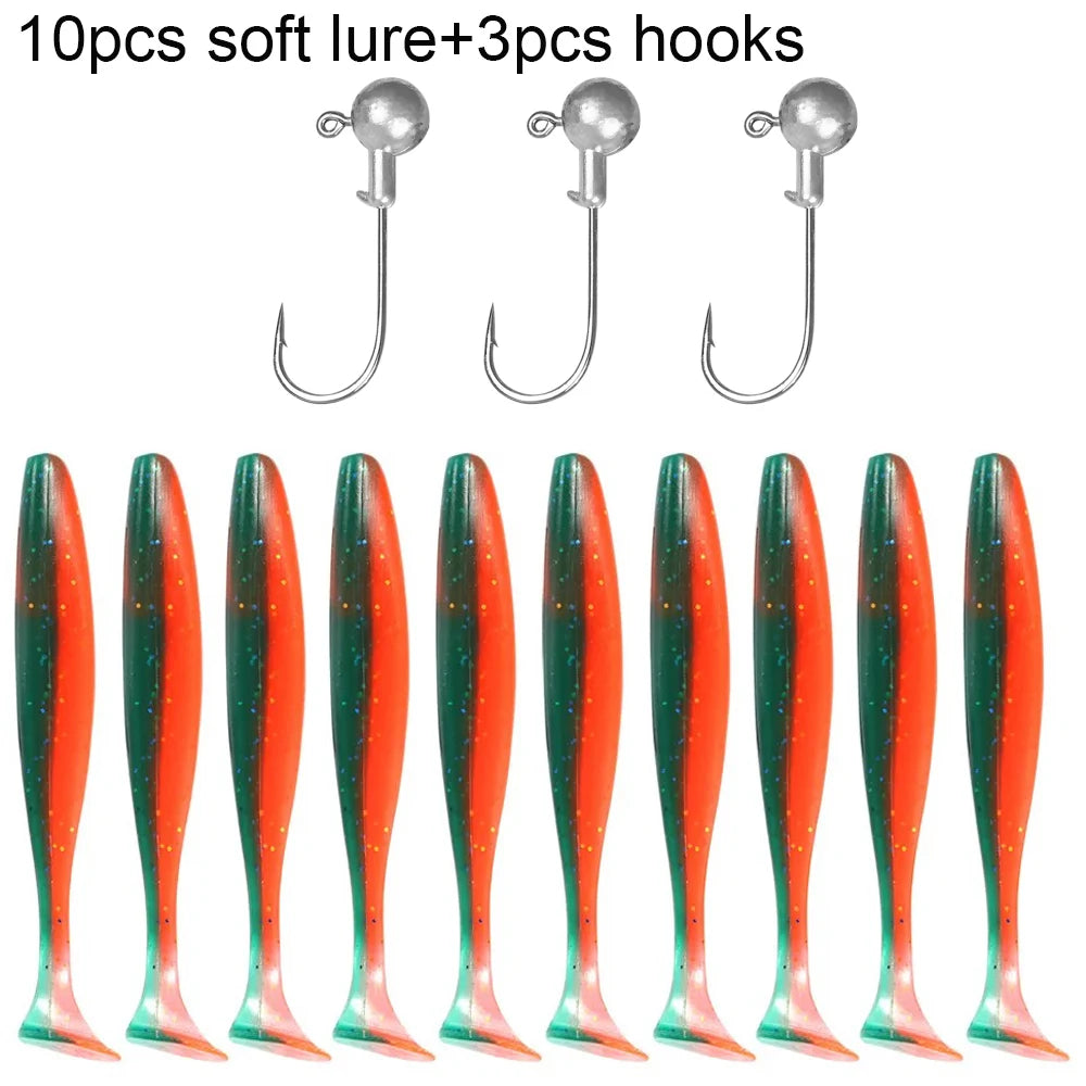 GOBAIT T-Tail Worm and Jig Head Kit