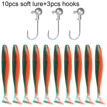 GOBAIT T-Tail Worm and Jig Head Kit