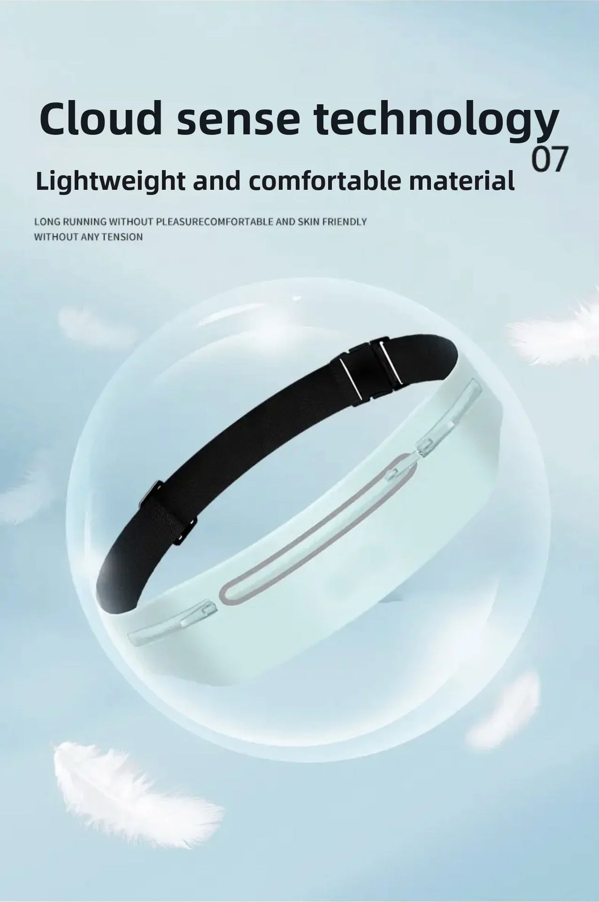 Running sports fanny pack Outdoor sports Lightweight waterproof invisible anti-theft equipment Men's and women's multi-function