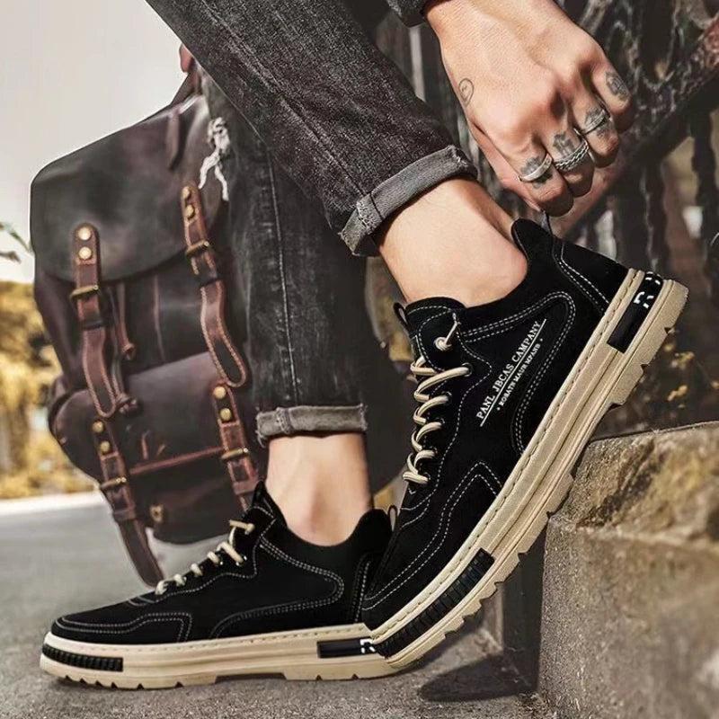 Men’s Outdoor Sneakers 2025 – Non-Slip Hiking Shoes & Comfortable Casual Work Ankle Boots (Luxury Platform Design)