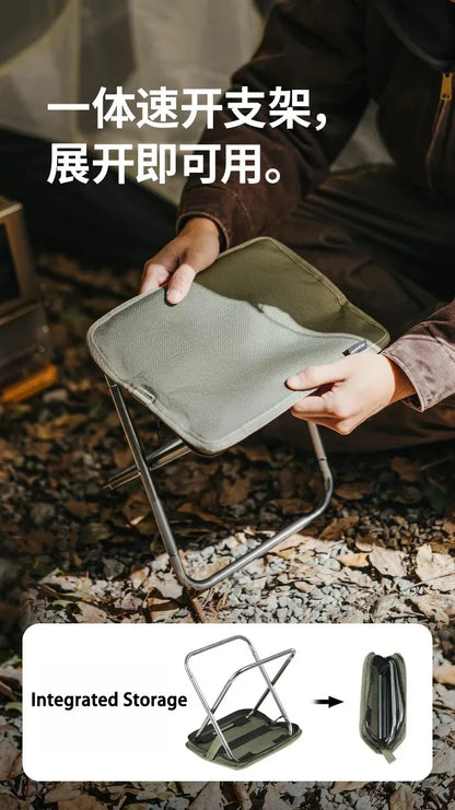 Naturehike Folding Stool for Outdoor Leisure Portable Lightweight Aluminum Chair High Load Travel Camping Foldable Fishing Chair