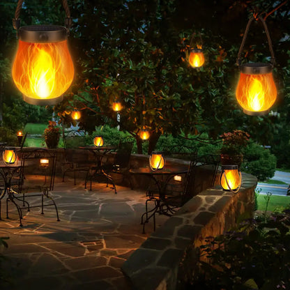 Solar Flame Rope Lantern – Flickering 3D Flame, Type-C