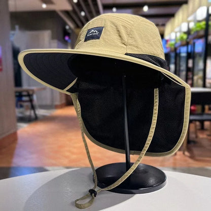 Quick-Dry Fishing Sun Hat with Neck Flap